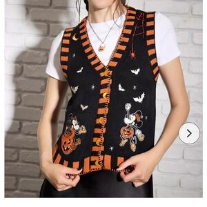 Disney Black and Orange Knit Vest